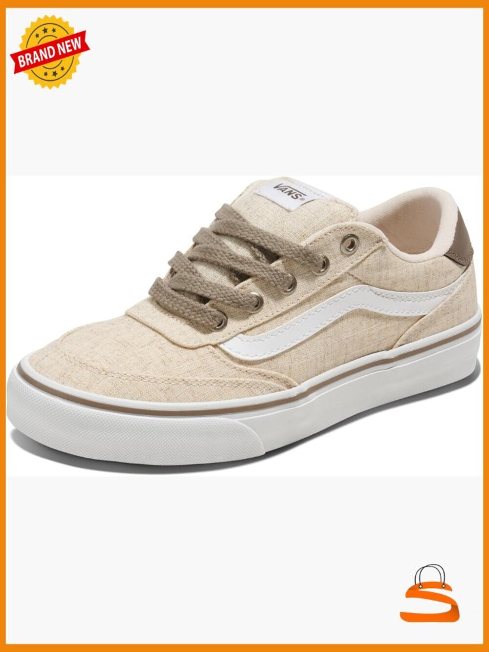 Low Top Lace Up Sneakers with Classic Sidestripe - Vulcanized Construction